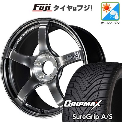 新品国産車用 5穴114.3車 オールシーズンタイヤ ホイール４本セット 225/45R18 グリップマックス SUREGRIP A/S ヨコハマ アドバンレーシング TC4 SE 18インチ