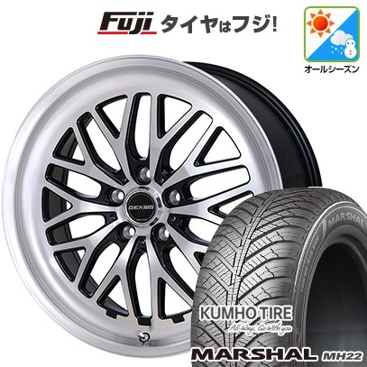 【新品国産車用 5穴114.3車】 オールシーズンタイヤ ホイール4本セット 225/45R18 クムホ マーシャル MH22(限定) モンツァ ジェクシス GM210 18インチ