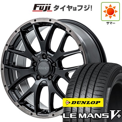 新品国産車用 5穴114.3車 夏タイヤ ホイール4本セット 215/45R18 DUNLOP ルマン V+(ファイブプラス) RAYS レイズ ホムラ 2X7FA BLACK CLEAR EDITION 18インチ