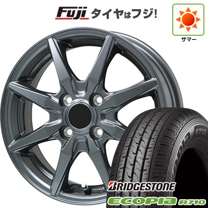 ブリヂストン　ECOPIA 145/80R12 　タイヤ 4本 エコピア (4本セット) R710 145/80R12 80/78N LT 12インチ