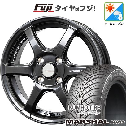 新品 ソリオ ハスラー オールシーズンタイヤ ホイール4本セット 165/70R14 クムホ マーシャル MH22(限定) クロススピード ハイパーエディションRS6 14インチ