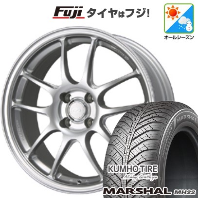 【新品国産車用 5穴114.3車】 オールシーズンタイヤ ホイール4本セット 215/50R17 クムホ マーシャル MH22(限定) ENKEI エンケイ PF01 17インチ