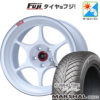 【新品国産車用 5穴114.3車】 オールシーズンタイヤ ホイール4本セット 235/55R18 クムホ マーシャル MH22 オールシーズン(限定) ENKEI エンケイ PF06 18インチ