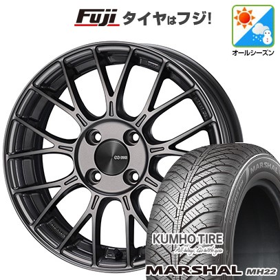 KUMHO - 【新品国産車用 5穴100車】 オール時期タイア 車輪4本仕掛ける 205/50R17 クムホ マーシャル MH22(押さえる) ENKEI エンケイ PFM1 17in オールシーズンタイヤ、ホイールセット-自動車-タイヤ、ホイール