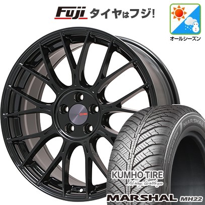 【新品国産車用 5穴114.3車】 オールシーズンタイヤ ホイール4本セット 225/45R18 マーシャル MH22(限定) ENKEI エンケイ PFM1 フジオリジナルカラー 18インチ