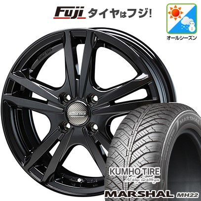 新品 N BOX タント スペーシア オールシーズンタイヤ ホイール4本セット 155/65R14 クムホ マーシャル MH22(限定) ブレスト ジゼリスFV 数量限定 14インチ : fuji 21721 151570 42224 42224 : フジコーポレーション