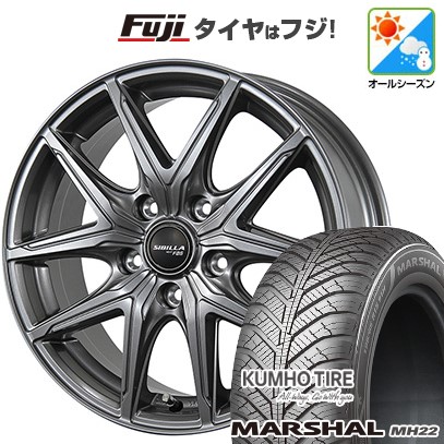 【新品国産車用 5穴114.3車】 オールシーズンタイヤ ホイール4本セット 205/60R16 クムホ マーシャル MH22(限定) トピー シビラ NEXT F05 16インチ