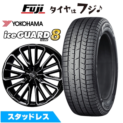 パンク保証付き 新品 クラウンクロスオーバー スタッドレスタイヤ ホイール4本セット 225/45R21 IG80 TRD CASTED for クラウン 7.5J 21インチ