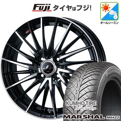 新品国産車用 5穴114.3車 オールシーズンタイヤ ホイール4本セット 235/55R18 クムホ マーシャル MH22(限定) WEDS ウェッズ レオニス FR 18インチ