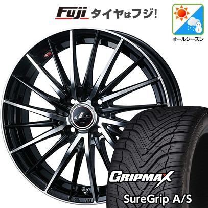 【新品国産車用 5穴114.3車】 オールシーズンタイヤ ホイール4本セット 225/55R18 GRIP MAX シュアグリップ オールシーズン(限定) WEDS レオニス FR 18インチ