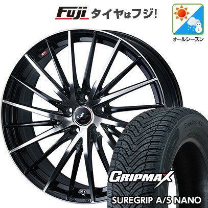 【新品】60系プリウス オールシーズンタイヤ ホイール４本セット 195/60R17 グリップマックス シュアグリップ A/S ナノ ウェッズ レオニス FR 17インチ