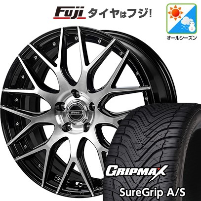 【新品国産車用 5穴114.3車】 オールシーズンタイヤ ホイール４本セット 225/55R18 グリップマックス SUREGRIP A/S モンツァ ワーウィック MX-09 18インチ