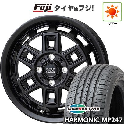 【新品 軽自動車】エブリイワゴン 夏タイヤ ホイール4本セット 165/50R15 ミレバー ハーモニック MP247(限定) ホットスタッフ マッドクロス アイヴァー 15インチ