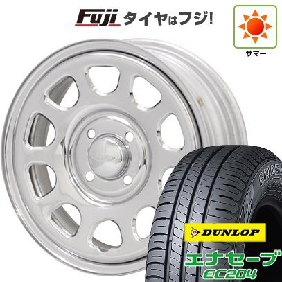 【新品 軽自動車】 夏タイヤ ホイール4本セット 145/80R13 ダンロップ エナセーブ EC204 モリタ デイトナズ G2 クローム 4.5J 13インチ