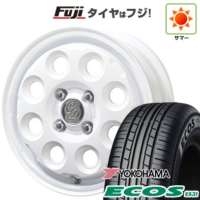 日本製 【新品 軽自動車】 夏タイヤ ホイール4本セット 165/55R14 ヨコハマ エコス ES31 共豊 カワイイ デコル ネイチャー 14インチ