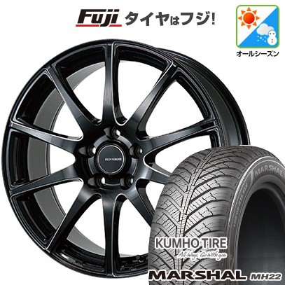 KUMHO - 【新品国産車用 5穴114.3車】 オール時期タイア 車輪4本仕掛ける 205/50R17 クムホ マーシャル MH22(押さえる) ブリヂストン エコ形状 CRS23 17in 自動車-オールシーズンタイヤ、ホイールセット