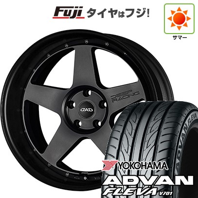【新品国産車用 5穴114.3車】 夏タイヤ ホイール4本セット 225/35R20 ヨコハマ アドバン フレバV701 ギャルソン ディープレーシング 20インチ