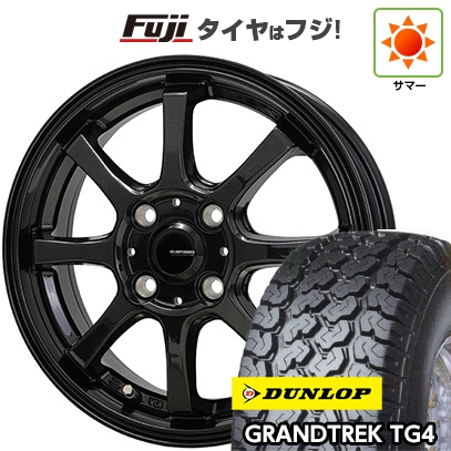 【新品 軽自動車】軽トラ 軽バン 夏タイヤ ホイール４本セット 145/80R12 80/78N ダンロップ グラントレック TG4 ホットスタッフ ジースピード G-08 12インチ