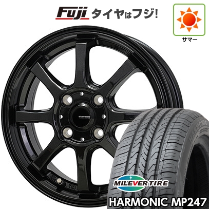 【新品 軽自動車】 夏タイヤ ホイール４本セット 165/55R14 ミレバー ハーモニック MP247(限定) ホットスタッフ ジースピード G-08 14インチ
