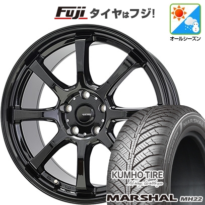 【新品国産車用5穴114.3】 | オールシーズンタイヤ ホイール4本セット | 225/60R17 | マーシャル MH22(限定) | ジースピード G-08 17インチ