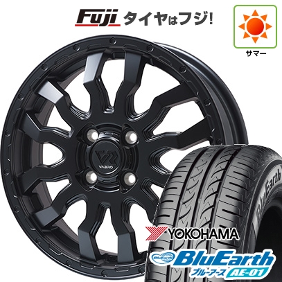 新品 軽自動車 夏タイヤ ホイール４本セット 165/55R14 ヨコハマ ブルーアース AE-01 トピー ヴァブロ RR-01【限定】 14インチ