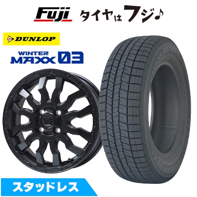 新品 軽自動車 スタッドレスタイヤ ホイール4本セット 165/55R15 ウインターマックス03 WM03 トピー ヴァブロ RR-01 限定 15インチ