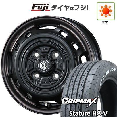 軽トラ 軽バン 夏タイヤ ホイール４本セット 145/80R12 80/78Q GRIP MAX スタチャー HC-V RWL（限定） シーエルリンク UNIONRIM TX 12インチ