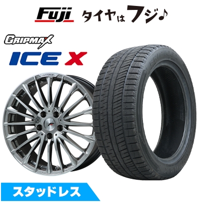 Ice X - 【新品】ジャケット冠用 スタッドレスタイヤ 車輪4本仕掛ける GRIPMAX 内燃機関X BSW ブラックサイドウォール(押さえる) 225/45R18 LF-FORCE 平座中毒者 7.5J 18in タイヤ、ホイール-自動車