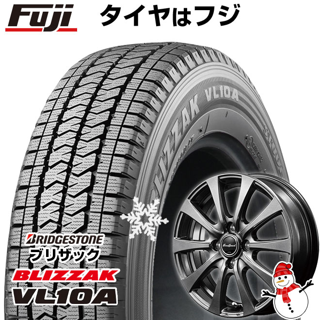 【新品】タウンエースバン専用 スタッドレスタイヤ ホイール４本セット 165/80R14 97/95N ブリヂストン ブリザック VL10A MID ユーロスピード G10 14インチ : fuji 26225 156465 45255 45255 : フジコーポレーション