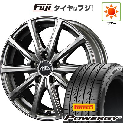 【新品国産車用 5穴114.3車】 夏タイヤ ホイール4本セット 205/65R15 ピレリ パワジー MID WHEELS V25  15インチ