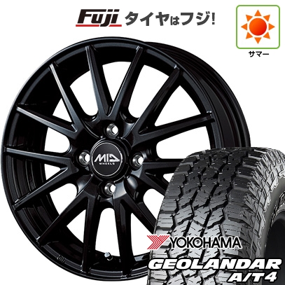 【新品 軽自動車】N-BOX タント スペーシア 夏タイヤ ホイール4本セット 155/65R14 ヨコハマ ジオランダー A/T4 G018 RBL MID WHEELS SQ27 4.5J 14インチ