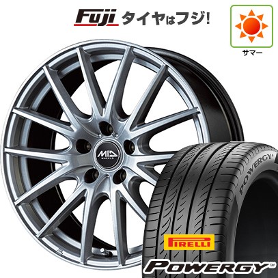 PIRELLI - 【新品国産車用 5穴114.3車】 夏タイア 車輪4本仕掛ける 195/65R15 ピレリ パワジー MID WHEELS SQ27 15in 車、バイク、自転車-タイヤ、ホイール-夏タイヤ、ホイールセット