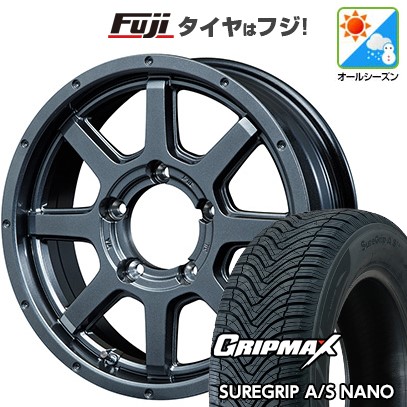 【新品】ジムニーシエラ/ジムニーノマド オールシーズンタイヤ ホイール4本セット 195/80R15 シュアグリップ A/S ナノ(限定) マッドライダー 15インチ