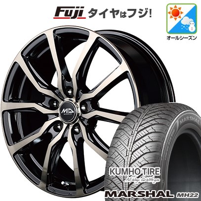 オールシーズンタイヤ ホイール４本セット 195/55R16 クムホ マーシャル MH22(限定) MID ユーロスピード D.C.52 16インチ