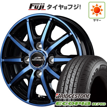 【新品 軽自動車】軽トラ 軽バン 夏タイヤ ホイール４本セット 145/80R12 80/78N ブリヂストン エコピア R710(特価限定) MID シュナイダー RX10 K 12インチ : fuji 21681 156648 27205 27205 : フジコーポレーション