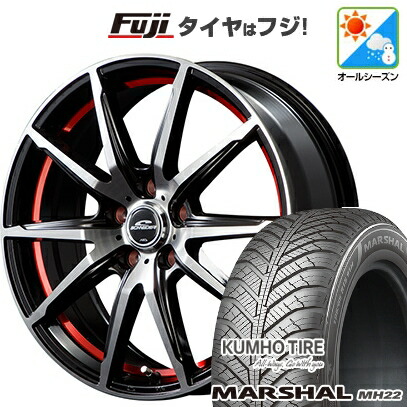 KUMHO - 【新品国産車用 5穴114.3車】 オール時期タイア 車輪4本仕掛ける 205/60R16 クムホ マーシャル MH22(押さえる) MID WHEELS RX-02 16in 自動車-車、バイク、自転車-タイヤ、ホイール