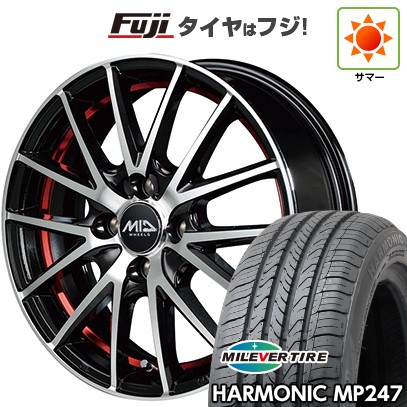 【新品 軽自動車】 夏タイヤ ホイール４本セット 165/55R14 ミレバー ハーモニック MP247(限定) MID シュナイダー RX27 14インチ