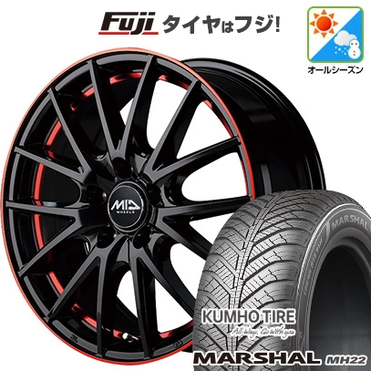 【新品国産車用5穴114.3】 | オールシーズンタイヤ ホイール4本セット | 225/60R17 | マーシャル MH22(限定) | MID WHEELS RX27 | 7J 17インチ