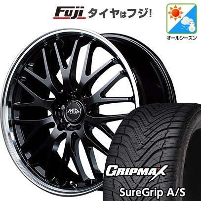 【新品国産車用 5穴114.3車】 オールシーズンタイヤ ホイール4本セット 225/45R18 GRIP MAX シュアグリップ オールシーズン(限定) MID WHEELS エグゼ10 18インチ