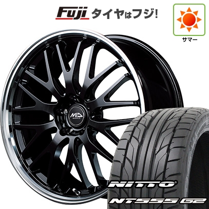 【パンク保証付き】【新品国産車用5穴114.3】 | 夏タイヤ ホイール4本セット | 245/30R20 | ニットー NT555 G2 | MID WHEELS エグゼ10 | 20インチ