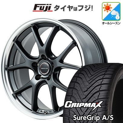 新品国産車用 5穴114.3車 オールシーズンタイヤ ホイール4本セット 225/45R18 GRIP MAX シュアグリップ A/S(限定) MID WHEELS エグゼ5 Vセレクション 18インチ