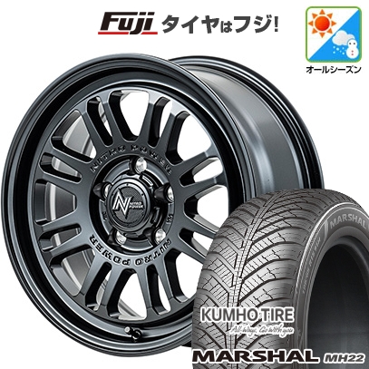【新品国産車用5穴114.3】 | オールシーズンタイヤ ホイール4本セット | 225/60R17 | マーシャル MH22(限定) | NITRO POWER M16 アサルト 17インチ