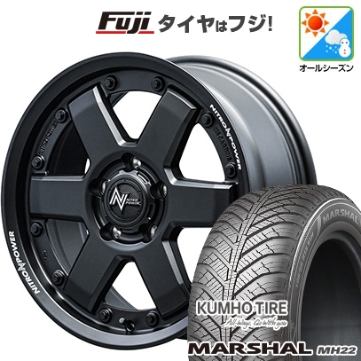 【新品国産車用5穴114.3】 | オールシーズンタイヤ ホイール4本セット | 225/60R17 | マーシャル MH22(限定) | NITRO POWER M6 カービン 17インチ