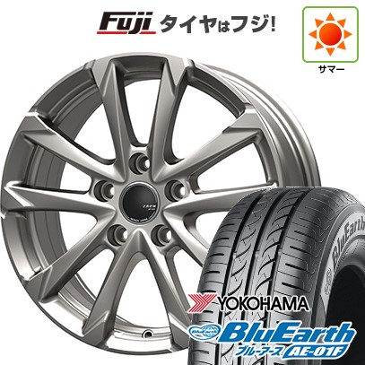 BluEarth 【新品国産車用 5穴100車】 夏タイヤ ホイール4本セット 195