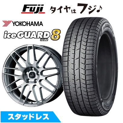 iceGUARD - はち切れる引き請ける付き添い人新品 ジャケット冠運動競技/クラウンエステート スタッドレスタイヤ 車輪4本仕掛ける 235/55R19 ヨコハマ IG80 デルモア LC.S 8J 19in タイヤ、ホイール-車、バイク、自転車