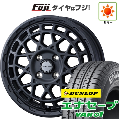 【新品 軽自動車】軽トラ 軽バン 夏タイヤ ホイール４本セット 145/80R12 80/78N ダンロップ エナセーブ VAN01 ウェッズ マッドヴァンス X タイプM 12インチ