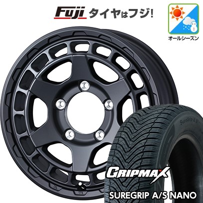 【新品】ジムニーシエラ オールシーズンタイヤ ホイール４本セット 195/80R15 GRIP MAX SURE GRIP AS ナノ(限定) マッドヴァンス X タイプS 15インチ