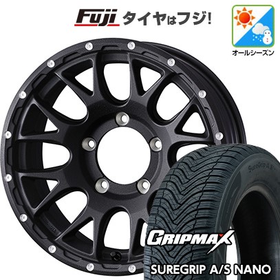 【新品】ジムニー オールシーズンタイヤ ホイール４本セット 175/80R16 GRIP MAX SURE GRIP AS ナノ(限定) ウェッズアドベンチャー マッドヴァンス 08 16インチ