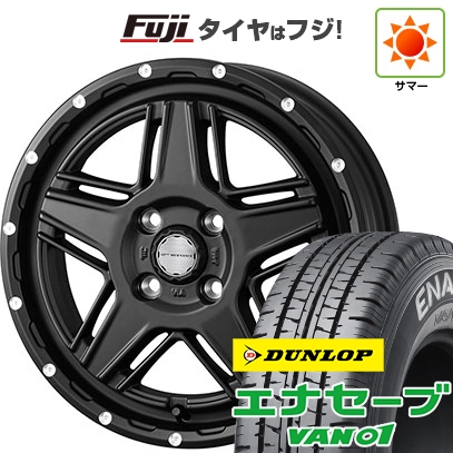 【新品 軽自動車】軽トラ 軽バン 夏タイヤ ホイール４本セット 145/80R12 80/78N ダンロップ エナセーブ VAN01 ウェッズ マッドヴァンス 07 12インチ