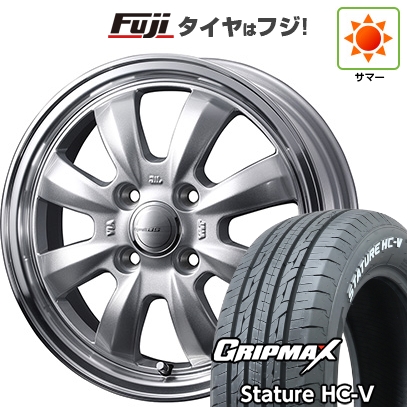 【新品 軽自動車】軽トラ 軽バン 夏タイヤ ホイール４本セット 145/80R12 80/78Q グリップマックス スタチャー HC V RWL（限定） ウェッズ グラフト 8S 12インチ : fuji 21681 157708 39154 39154 : フジコーポレーション